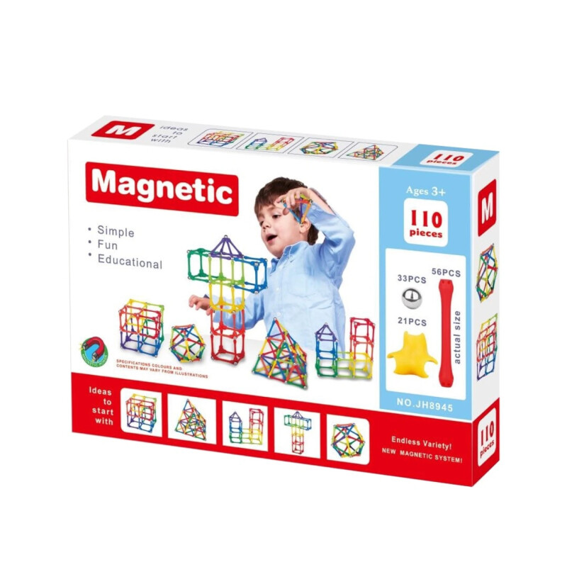 Palos magnéticos en infinita variedad Nuevo sistema magnético 110 pcs Palos magnéticos en infinita variedad Nuevo sistema magnético 110 pcs
