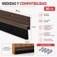 Zócalo de Aluminio con cepillo 80 cm MARRON