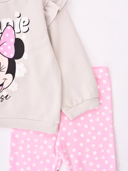 CONJUNTO MINNIE FLOWERS BEIGE OSCURO