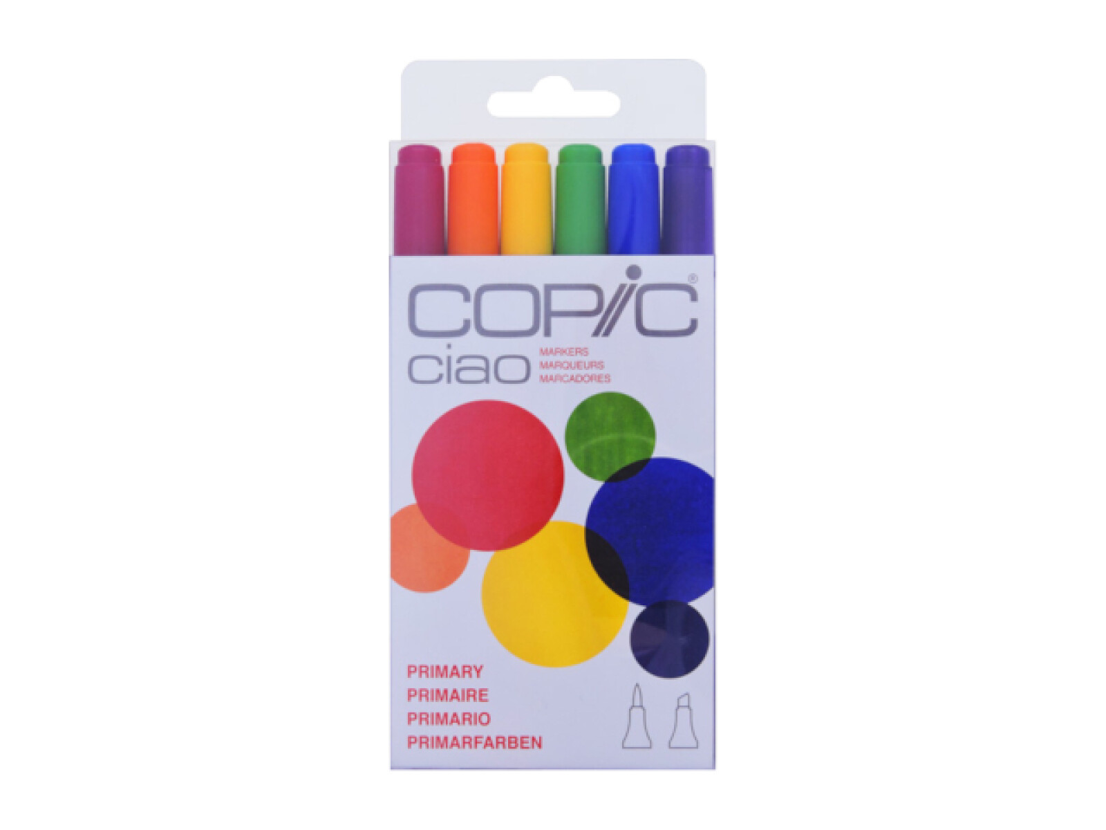 Marcadores COPIC Ciao - Primarios - 6 colores 