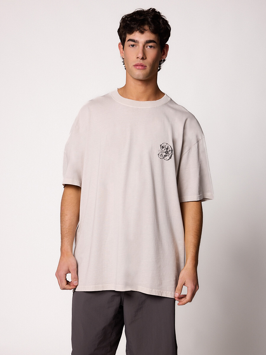 T-SHIRT M/C DECRUZ DIXIE Gris Claro
