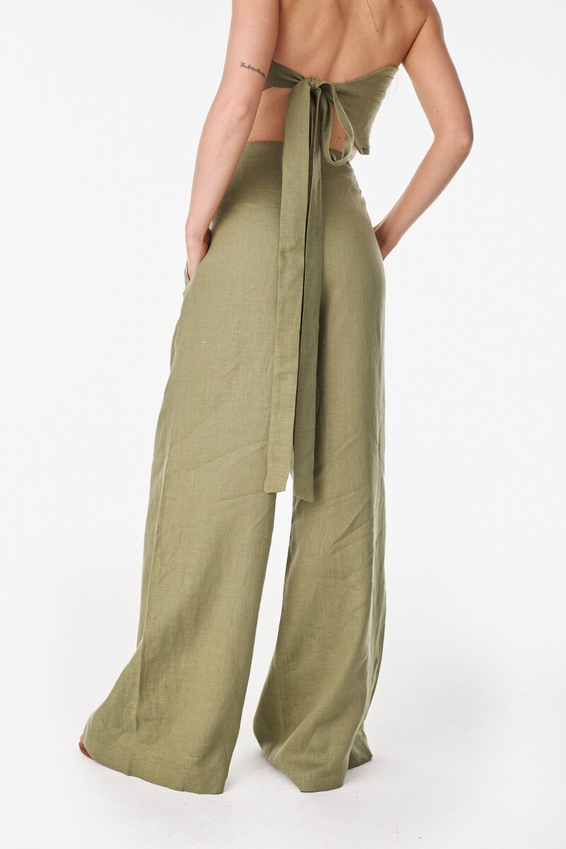 Pantalon Lino Soft Verde