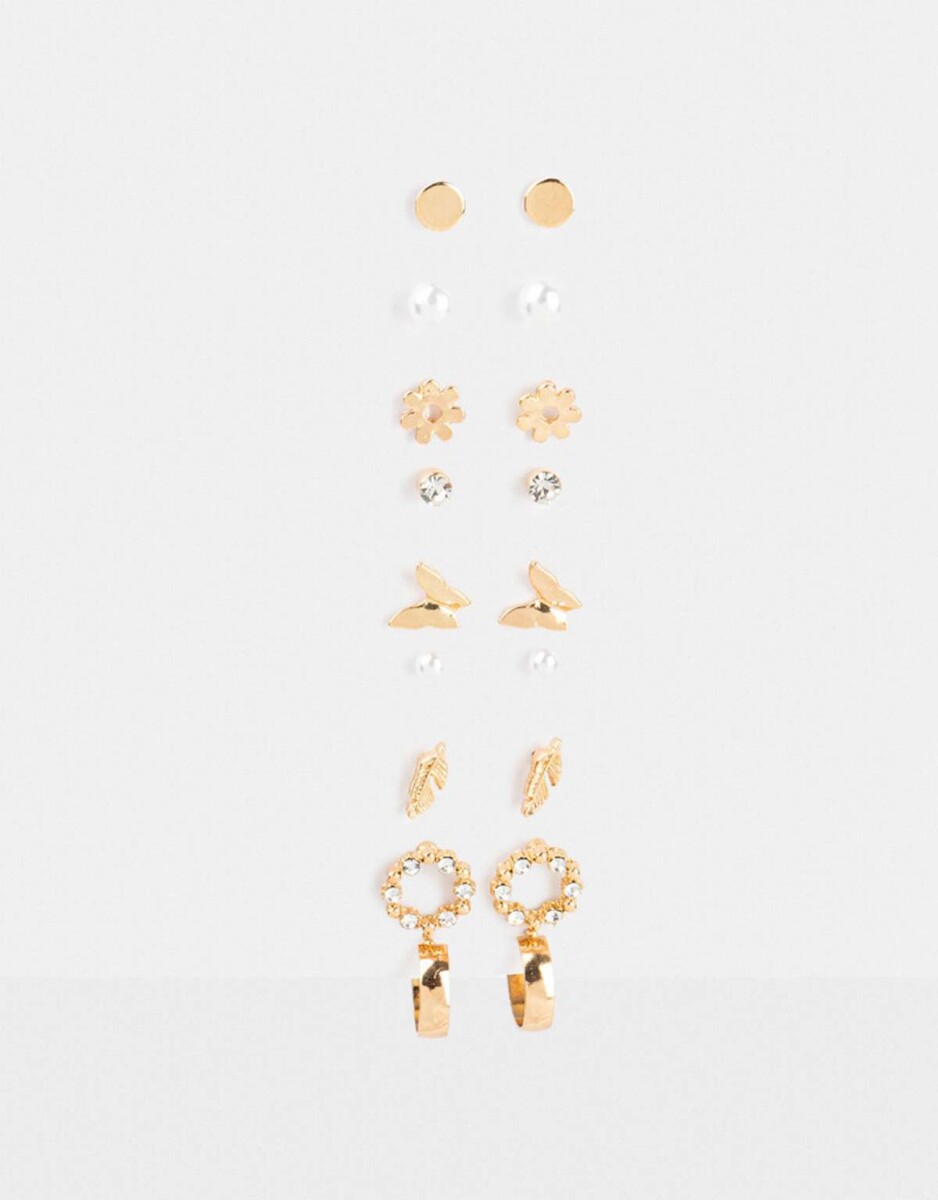Aros Sets Mariposas - Dorado 