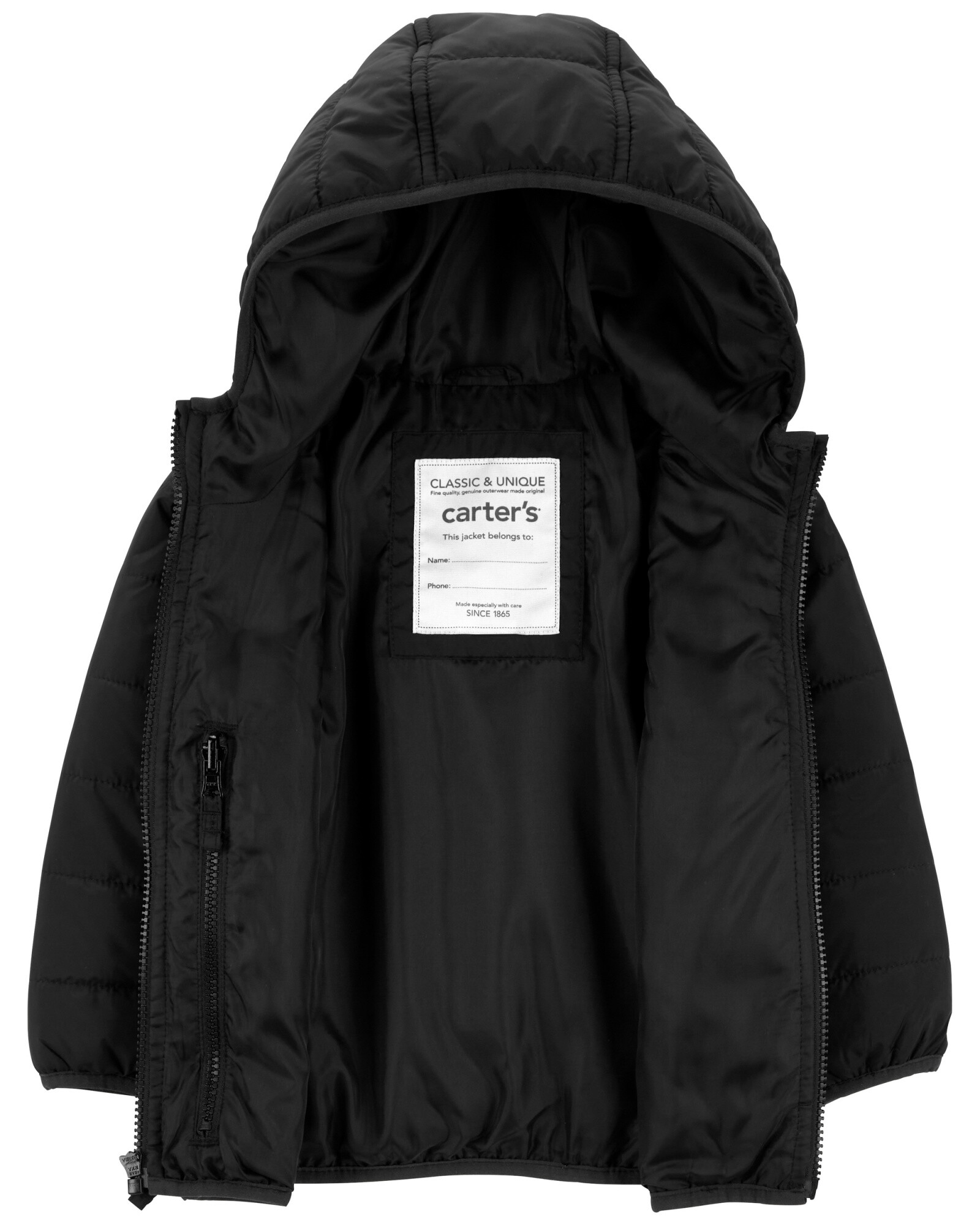 Campera resistente al agua, plegable, negra Campera resistente al agua, plegable, negra