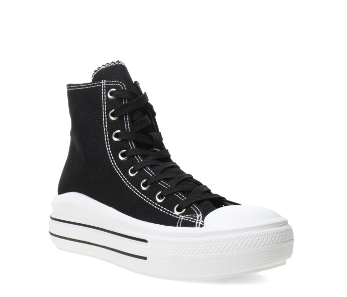 Championes MissCarol Ray Tipo Bota Con Plataforma Femenino Negro