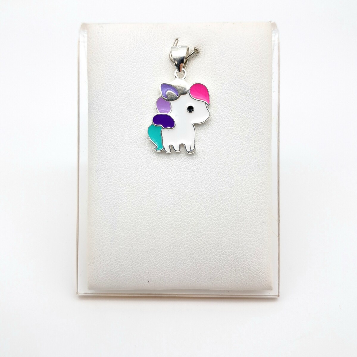 Dije de plata 925 con esmalte, UNICORNIO. 
