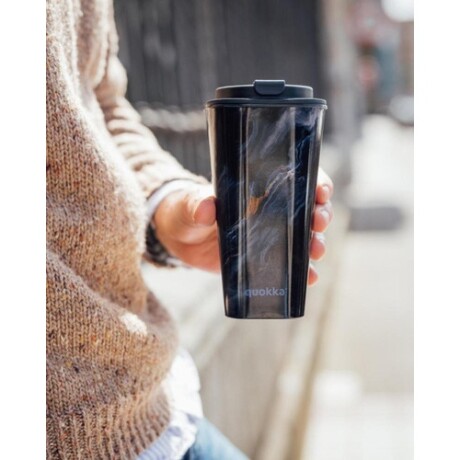 Vaso Térmico Quokka Flux Antigoteo Doble Pared 450ml Dark Stone