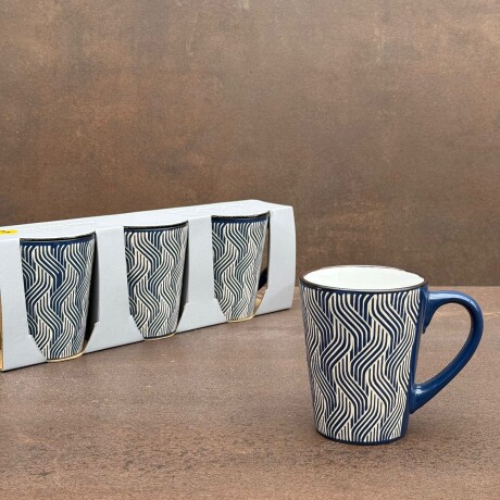 Juego De Tazas Café Cerámica 3 Piezas 325 ml. Juego De Tazas Café Cerámica 3 Piezas 325 ml.