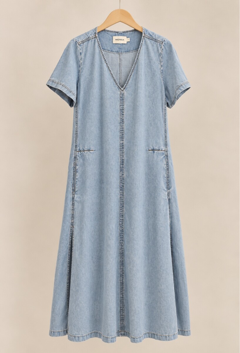 Vestido Polonio - Denim Celeste 