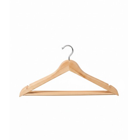 PERCHA DE MADERA BEIGE CLARO 3PZAS Unica