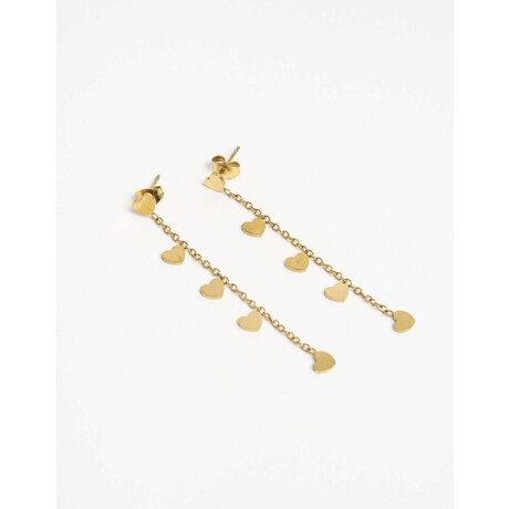 Aros Colgantes Cortos Metal Dorado