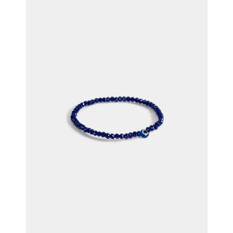 Pulsera Con Mostacillas Azul Marino