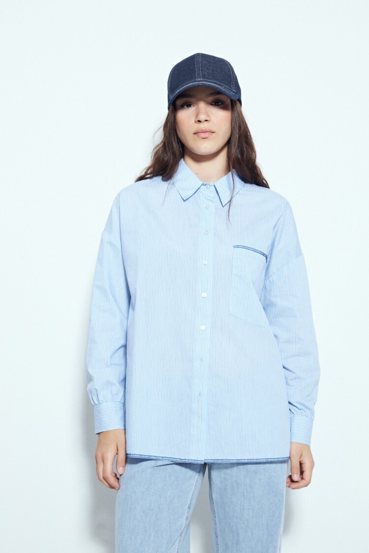 CAMISA CASTILANA Celeste