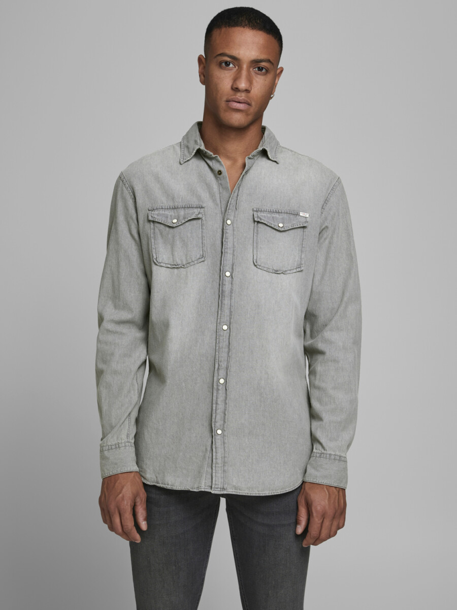 CAMISA SHERIDAN DENIM - Light Grey Denim 