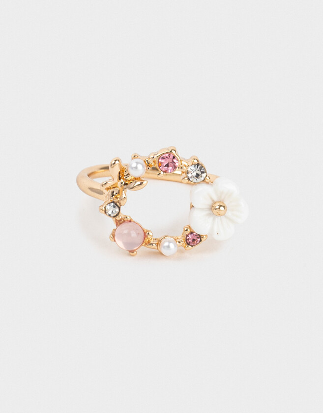 Anillos Chicos Bouquet Anillos Chicos Con Flores - Dorado