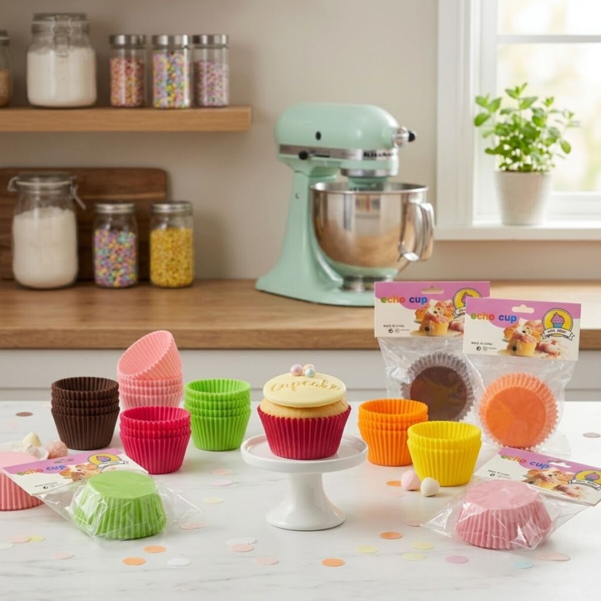 Pirotines de Papel para Cupcakes Lisos x100 Unidades 