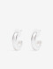 Aros Argollas Metal Argollas De Metal Bañado En Plata - Plateado