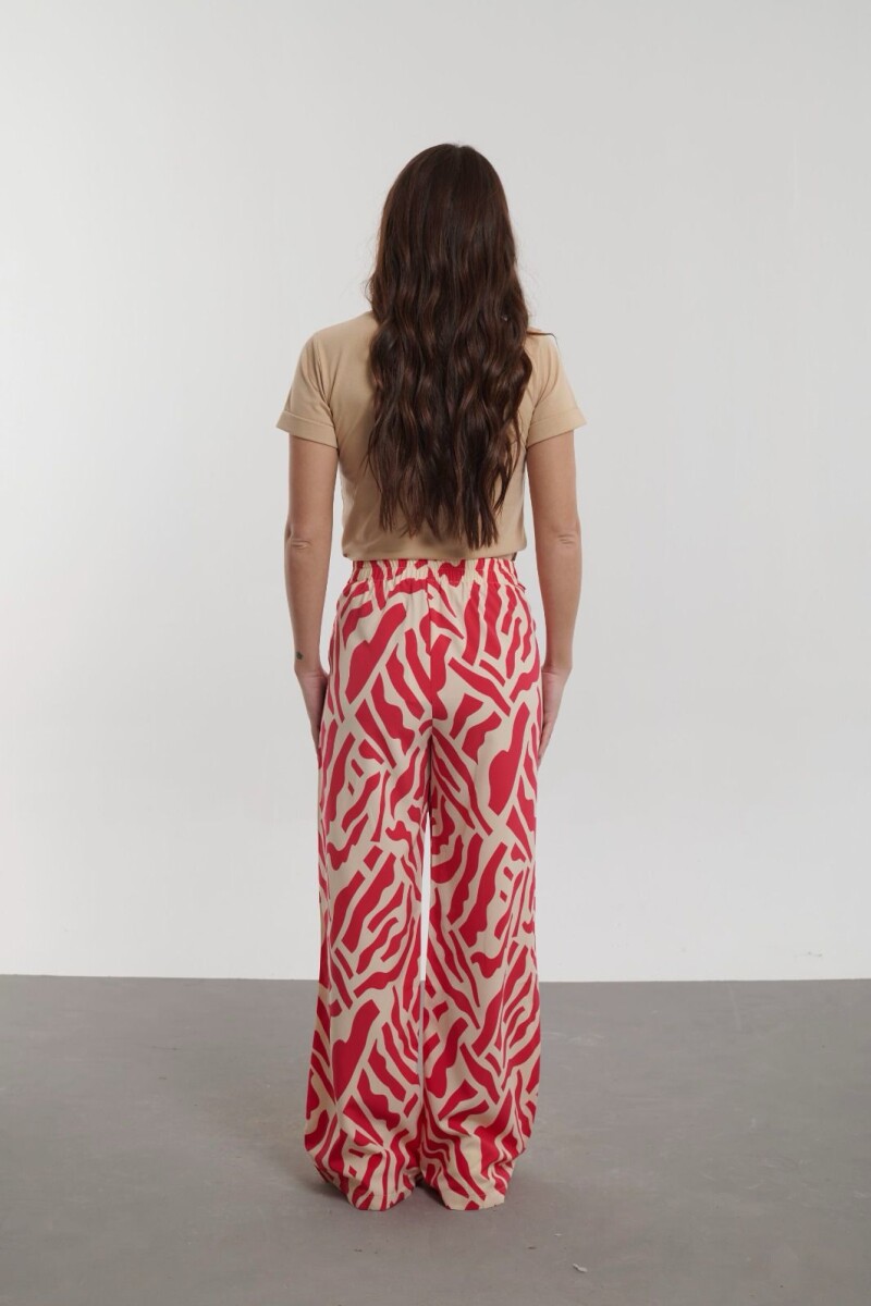 PANTALON KENDALL ESTAMPADO ROSA Y BEIGE