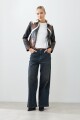 Chaqueta western eco cuero negro