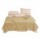 Frazada Polar 2Pzas Doble Cara Texturizada y Símil Corderito Beige Claro