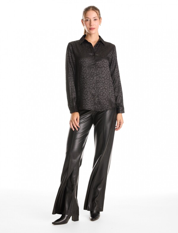 Camisa Satén NEGRO