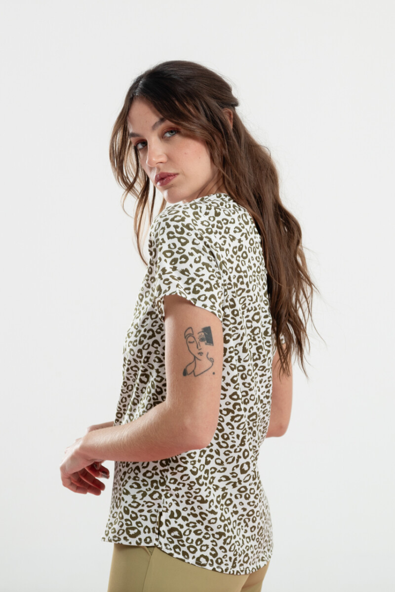 BLUSA ALEXA ANIMAL PRINT VERDE
