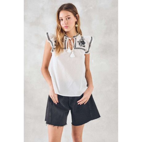 Blusa Bordado Blanco