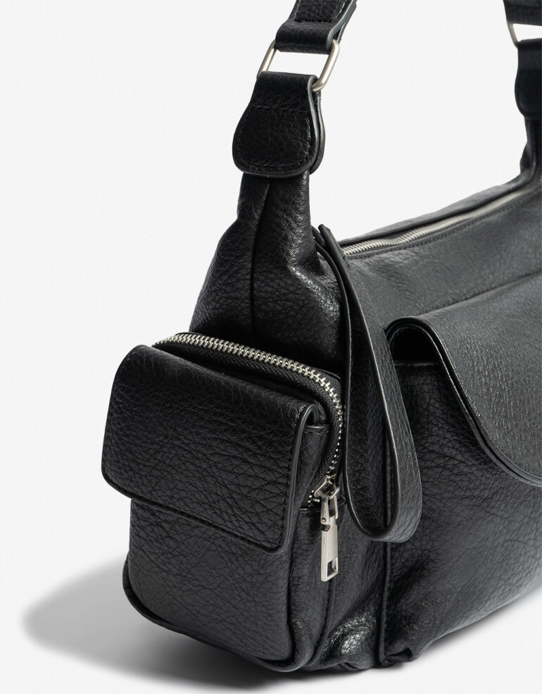 City Cartera Formato Baguette - Negro