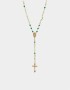 Collares Cortos Religioso Collar Con Cruz - Dorado