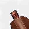 Bota Caña Corta Lina En Cuero Liso Tabaco