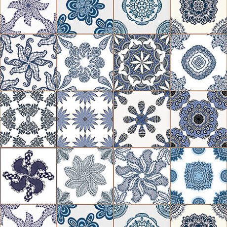 WALLPOPS BLUE AZULEJOS WINSOWS FILM N/A