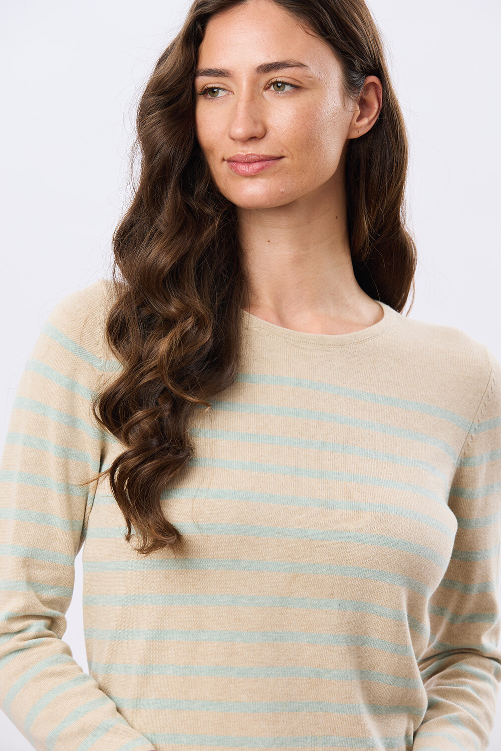 BUZO TEJIDO RAYADO Beige