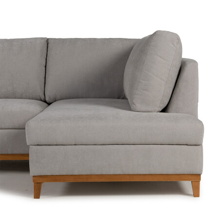 Rinconera Belfast - Tela Microfibra - Chaise derecho 2228 (Gris)