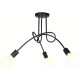 Lampara Colgante Araña 3 Brazos Aplique Negro
