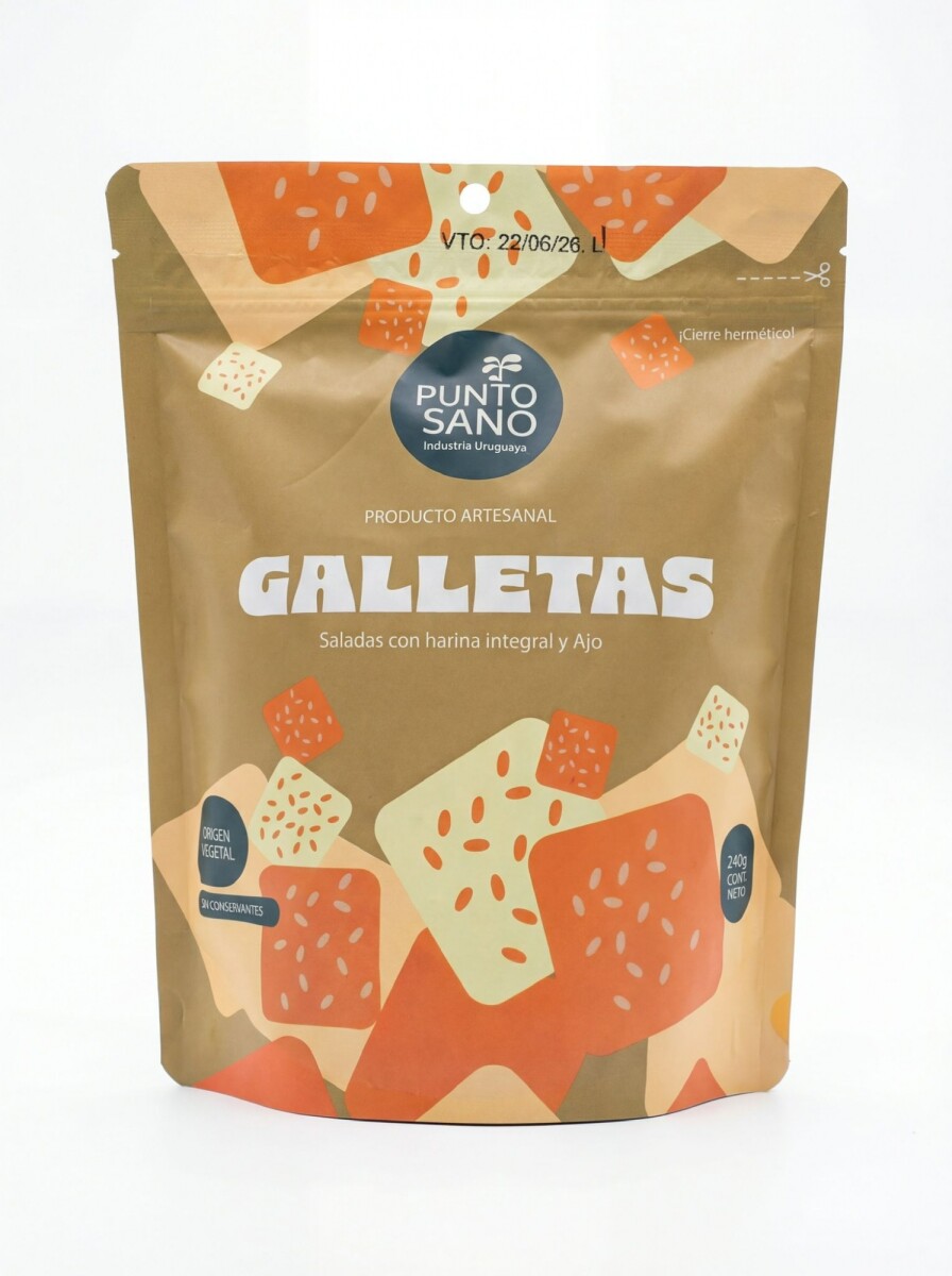 Galletas integrales con ajo Punto Sano 