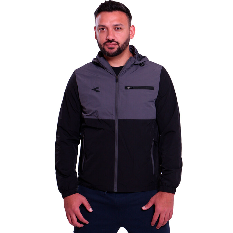 Campera Diadora Hombre Gris-negro