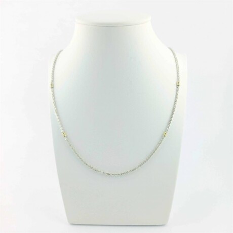 Gargantilla de plata 925 con double de oro 18k. Gargantilla de plata 925 con double de oro 18k.