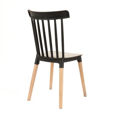 Juego de comedor 4 sillas Windsor - Negro Juego de comedor 4 sillas Windsor - Negro