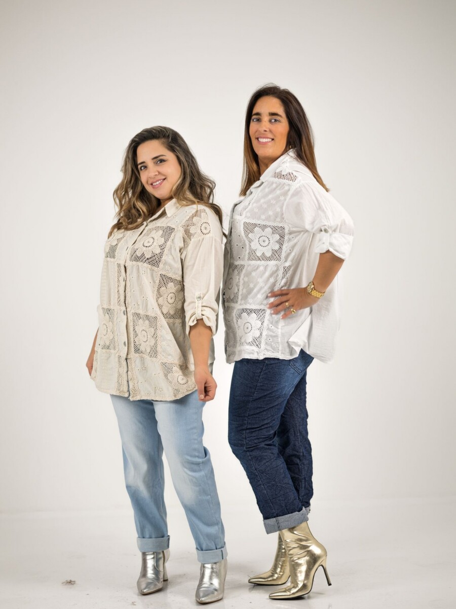 Camisa broderie bordada Blanca