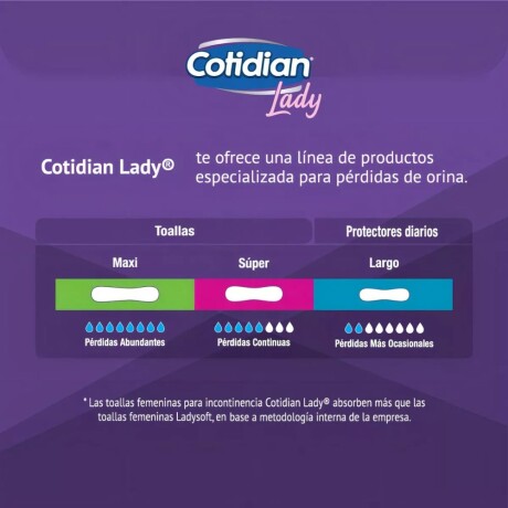 Cotidian Lady Super Incontinencia X28 Mujer Cotidian Lady Super Incontinencia X28 Mujer