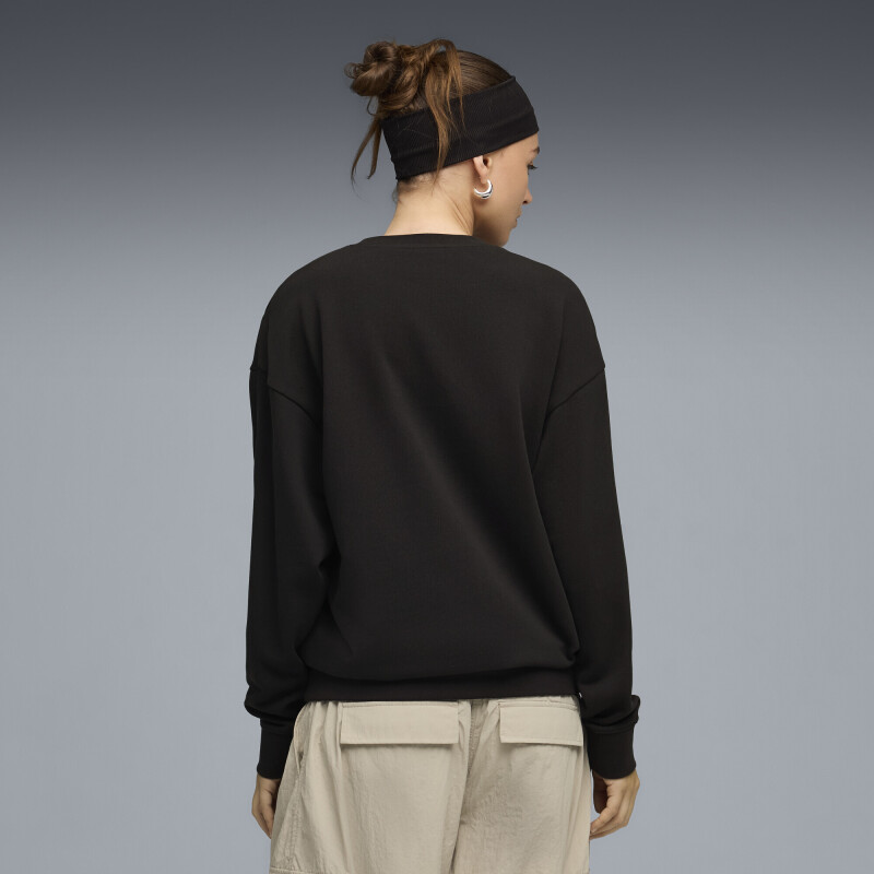 Remera Puma ESS ELEVATED Comf.Crew TR Mujer 691856 01 Negro