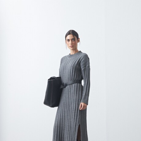 VESTIDO SIMEON Gris Osc Melange