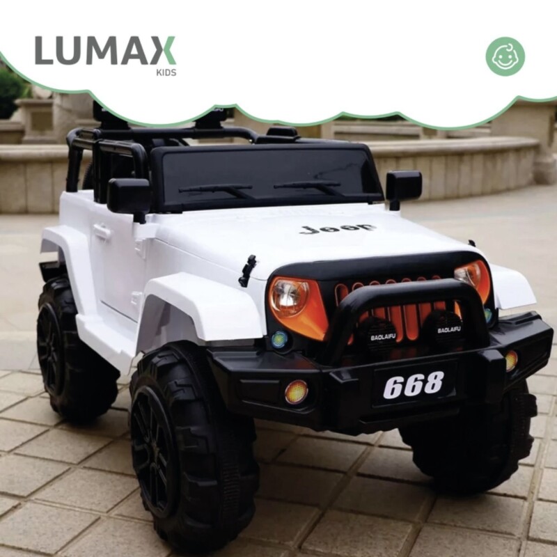 Jeep a batería para Niños Blanco