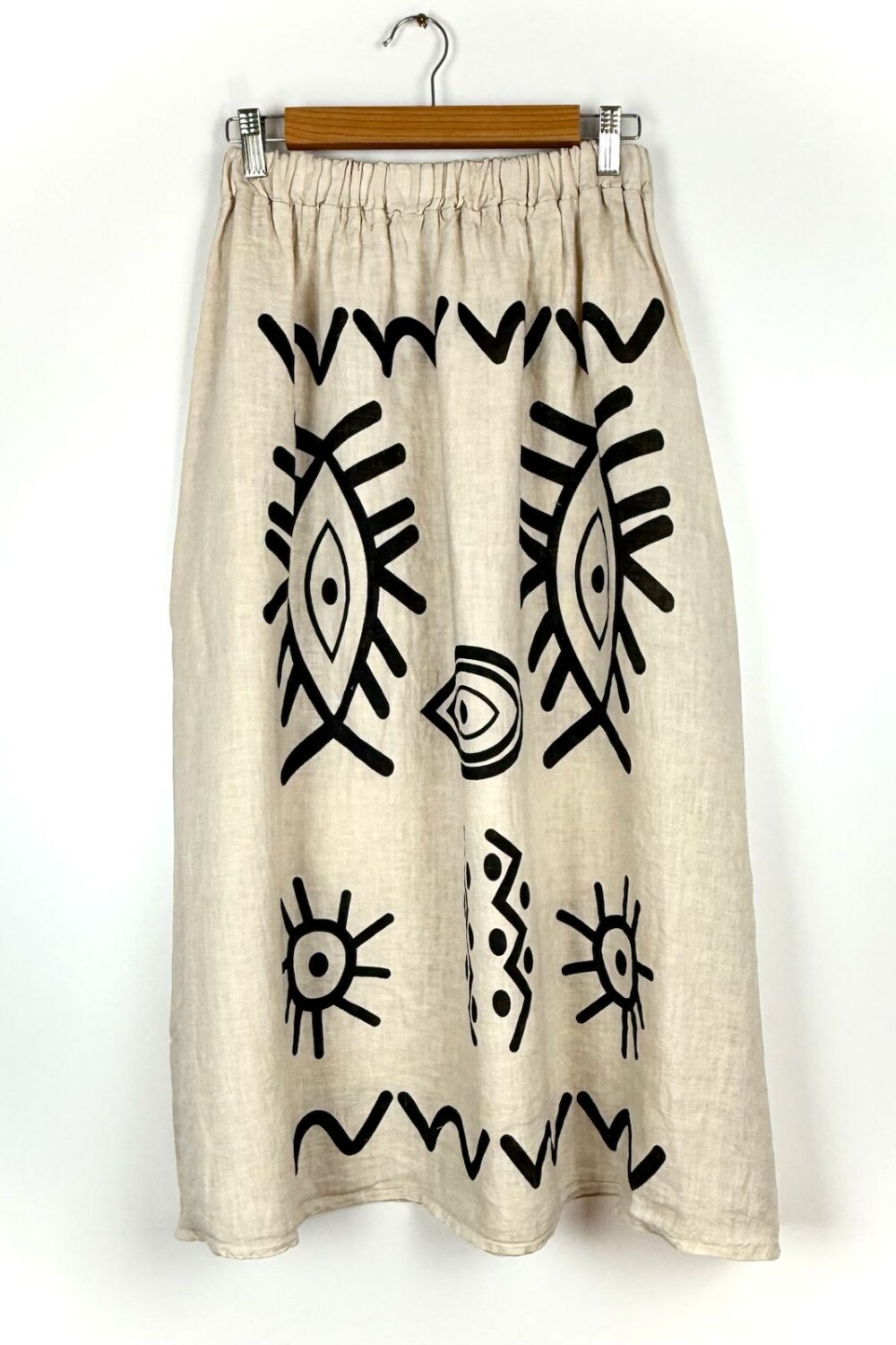 FALDA LINO DORADINA BEIGE