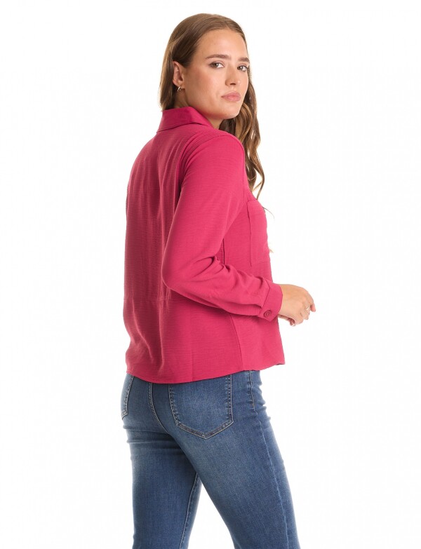 Camisa Bolsillos FUCSIA
