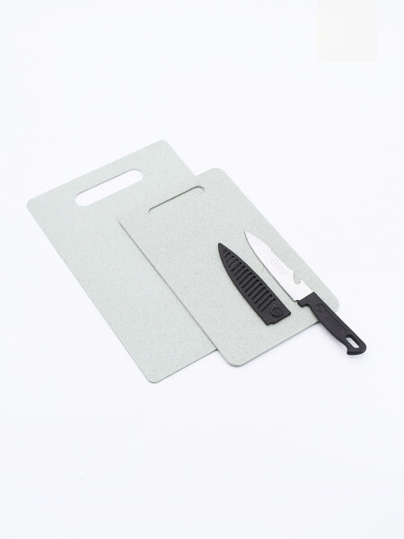 TABLA SET X 2 Y CUCHILLO VERDE AQUA