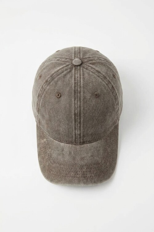 Cap washed marrón