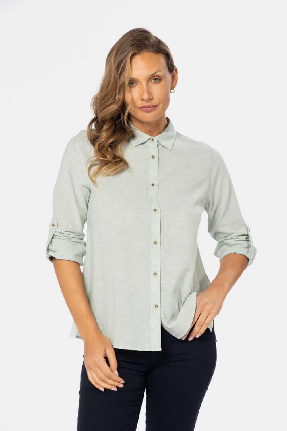 CAMISA DE LINO Verde