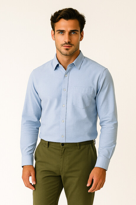 Camisa Taiska Celeste Claro