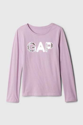 Remera Grafico Manga Larga Niña Lavender Mist 16-3307T